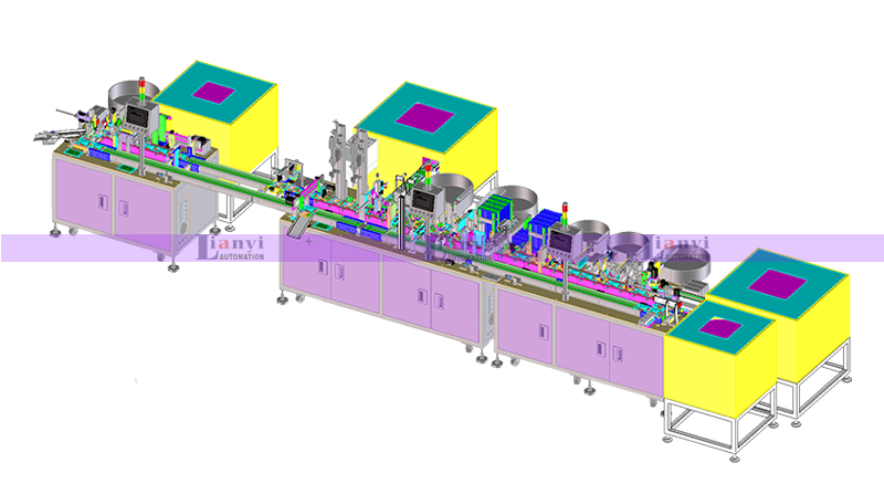 自动化组装焊接锁螺丝生产线